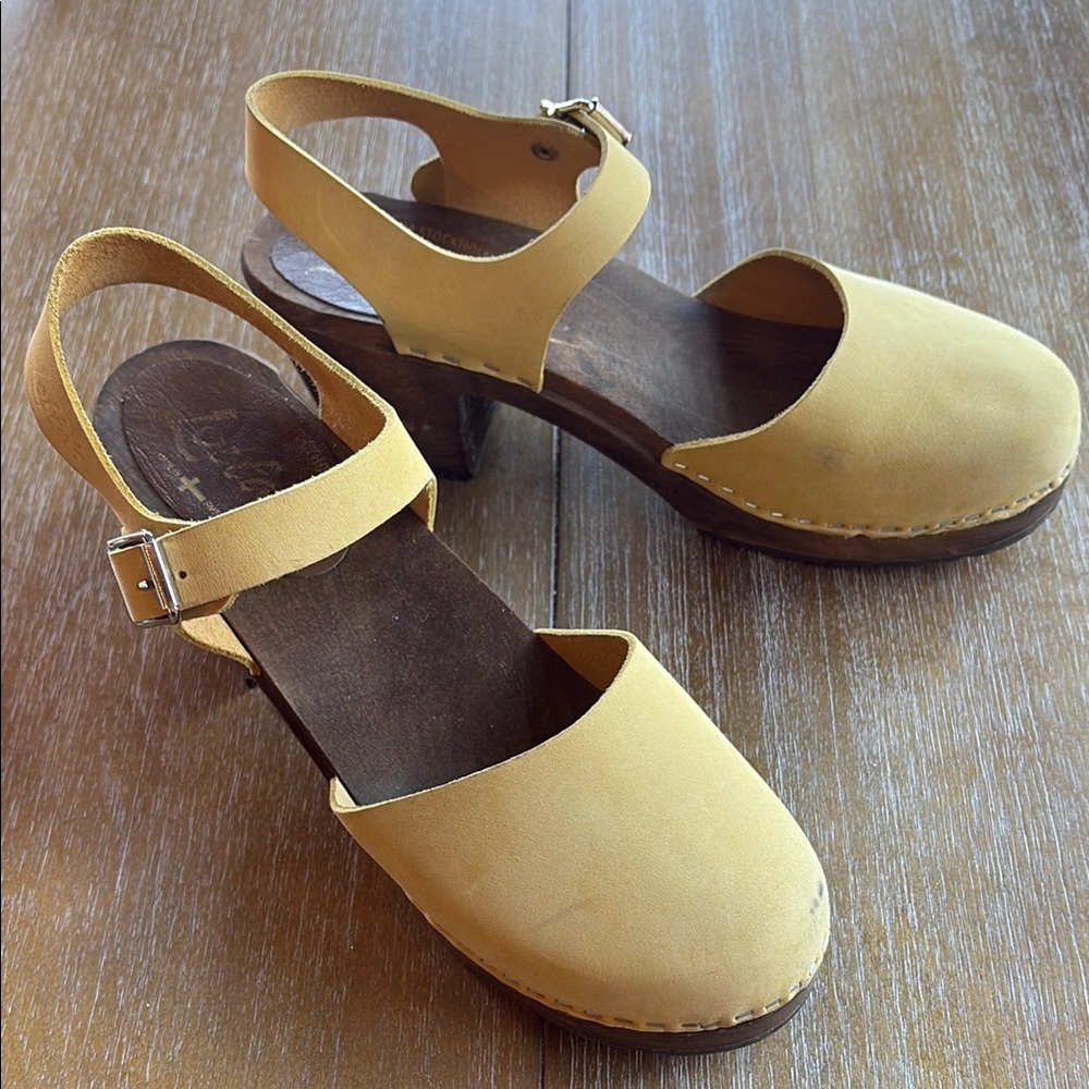 Lotta From Stockholm Yellow Clogs Comfortable Mules